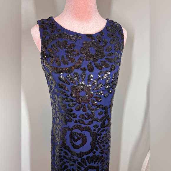EUC Aidan Mattox Floral Sequin Dress - Picture 4 of 12